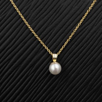 6mm freshwater pearl pendant