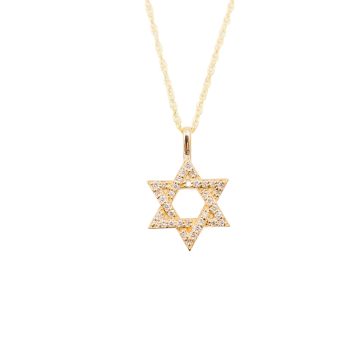 Diamond Star of David necklace