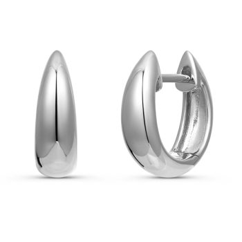 White gold dome claw huggies