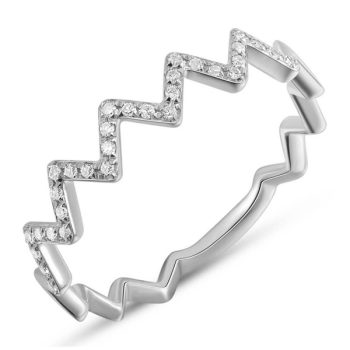 Diamond Zig Zag Ring