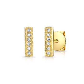 Diamonds Bar Stud Earrings