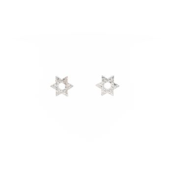 Star of David diamond earrings