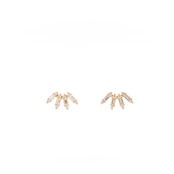 Diamond baguette earrings