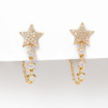 Diamond star earrings