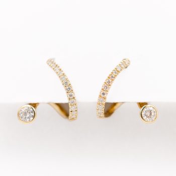 Diamond swirl earrings