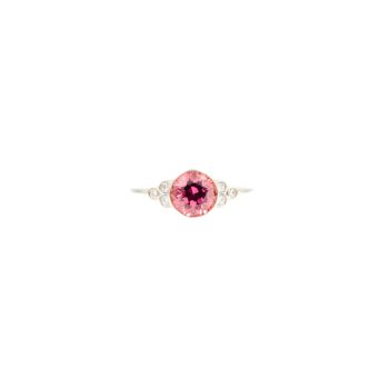 Pink Maine tourmaline ring