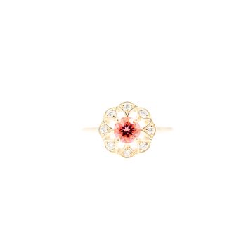 Pink Maine tourmaline ring