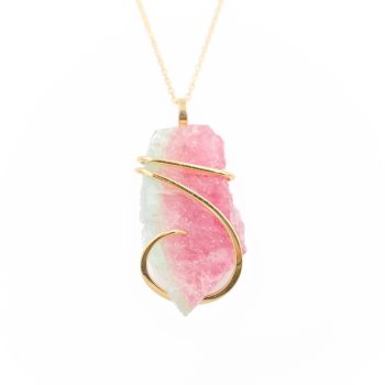 Maine watermelon tourmaline pendant