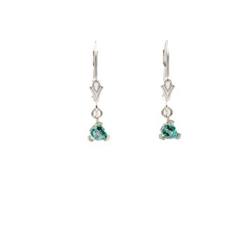 Blue Green Maine Tourmaline Earrings
