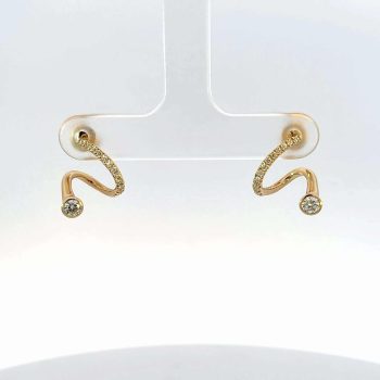 Diamond swirl earrings