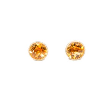 Citrine stud earrings