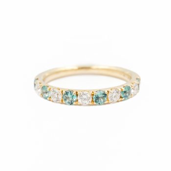 Alexandrite and diamond band