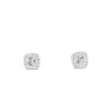 Aquamarine and diamond stud earrings