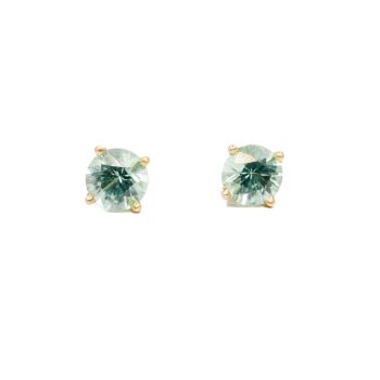 Green Maine tourmaline earrings