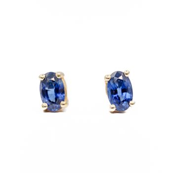 Oval sapphire earrings