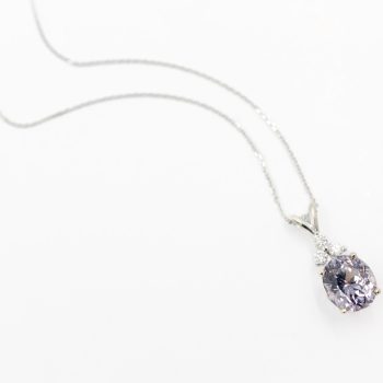 Spinel and diamond pendant