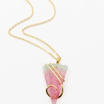 Maine watermelon tourmaline pendant