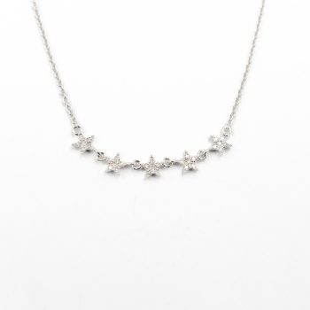 Star necklace with diamond accents