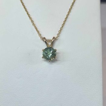 Mint green Maine tourmaline pendant