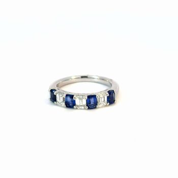 Sapphire and diamond band