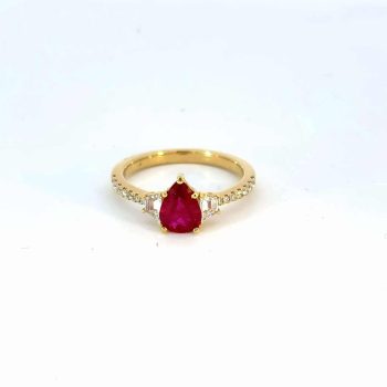Ruby and diamond ring