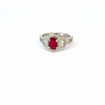 Ruby and diamond ring