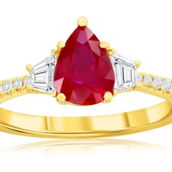 Ruby and diamond ring