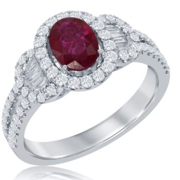 Ruby and diamond ring