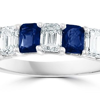 Sapphire and diamond band