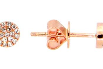 Round diamond pave earrings