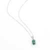 Blue Maine tourmaline and diamond pendant