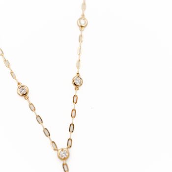 Diamond lariat necklace