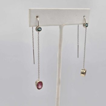 Maine tourmaline threader earrings