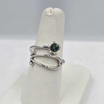 Maine tourmaline stethoscope ring
