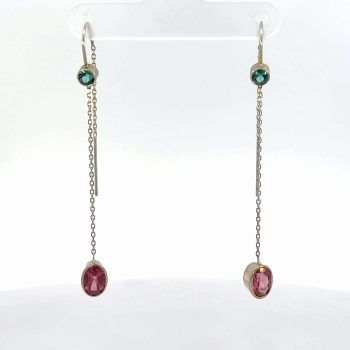Maine tourmaline threader earrings