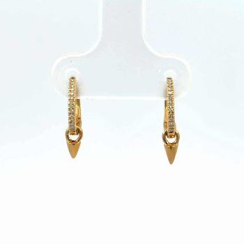 Contemporary huggie earrings