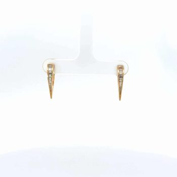 Baguette diamond hoops
