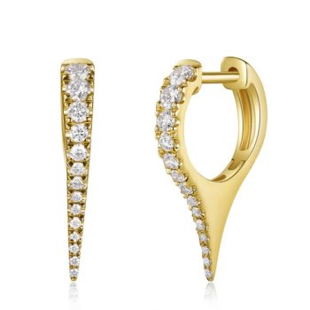 Modern Diamond Hoops