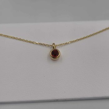Garnet birthstone necklace