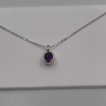 Amethyst birthstone necklace