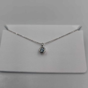 March birthstone necklace
