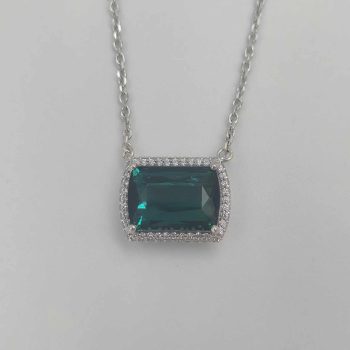 9.15 Ct Green Maine Tourmaline Necklace