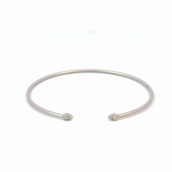 Teardrop Diamond Satin Cuff