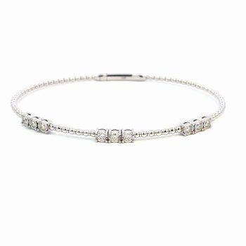 Beaded Diamond Station Bracelet
