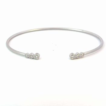 White Gold Diamond Satin Cuff