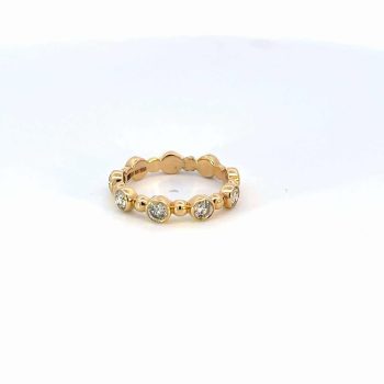 Diamond bezel bubble ring
