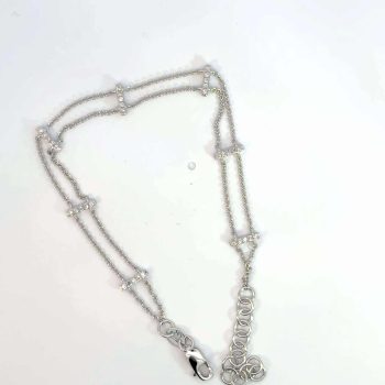 Double Strand Diamond Bar Bracelet