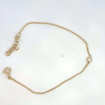 Single Bezel Set Diamond Bracelet