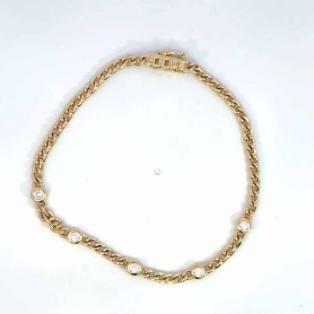 Diamond Station Curb Bracelet