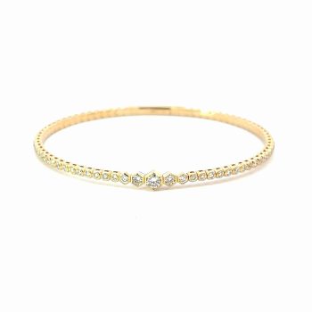 Geometric Diamond Bangle